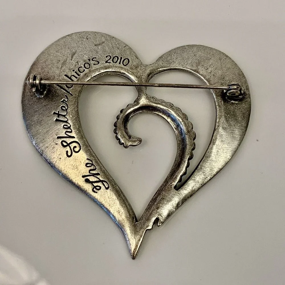 Chico's Silver Heart Pendant Dated 2010 - Picture 4 of 4